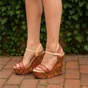 JEAN-MICHEL CAZABAT Platform Cork Sandals, 36.5